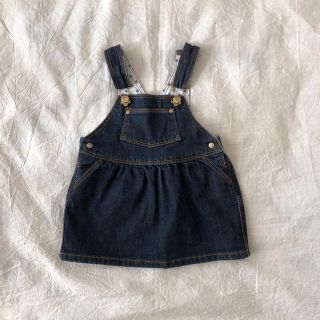 プチバトー(PETIT BATEAU)のプチバトー デニムジャンパースカート(ワンピース)