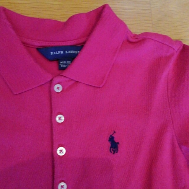 POLO RALPH LAUREN(ポロラルフローレン)のラルフローレン 女の子 ワンピース ポロ 140 ピンク キッズ/ベビー/マタニティのキッズ服女の子用(90cm~)(ワンピース)の商品写真