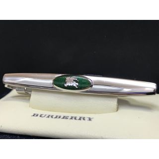 バーバリー(BURBERRY)の美品 バーバリー グリーン ネクタイピン タイピン タイバー(ネクタイピン)