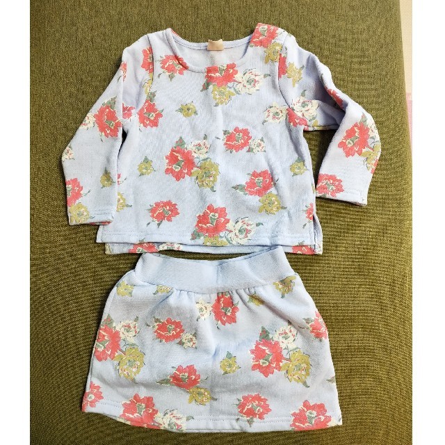 petit main(プティマイン)のプチマイン花柄セットアップ90 キッズ/ベビー/マタニティのキッズ服女の子用(90cm~)(ワンピース)の商品写真