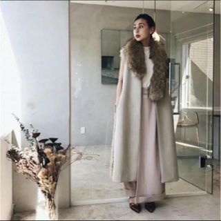 アメリヴィンテージ(Ameri VINTAGE)のアメリヴィンテージ ASYMMETRY FUR VEST(ロングコート)