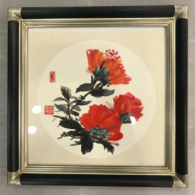 エンタメ/ホビーG-1917-3 現物 一点もの 自作品 手描き 花 自然 完成品 額無し