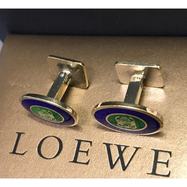 LOEWE(ロエベ)のロエベ ブルー グリーン カフス カフリンクス メンズのファッション小物(カフリンクス)の商品写真