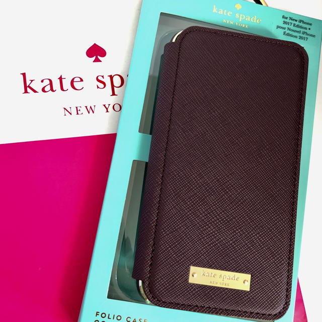 kate spade new york - 高級 レザー 新品 ケイトスペード iPhone x xs 手帳型 紫 ケースの通販 by なつみ's shop｜ケイトスペードニューヨークならラクマ