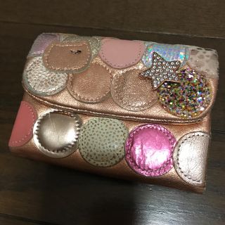 ツモリチサト(TSUMORI CHISATO)のツモリチサト  がま口 三つ折り財布 ピンク ドット 猫(財布)