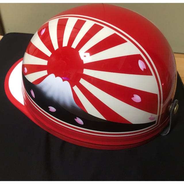 新作特価 新品塗装品 赤メイン 桜 富士日章 コルク半 ヘルメット ツヤツヤ 定番 の通販 by paint_clover's shop|ラクマ 即納通販