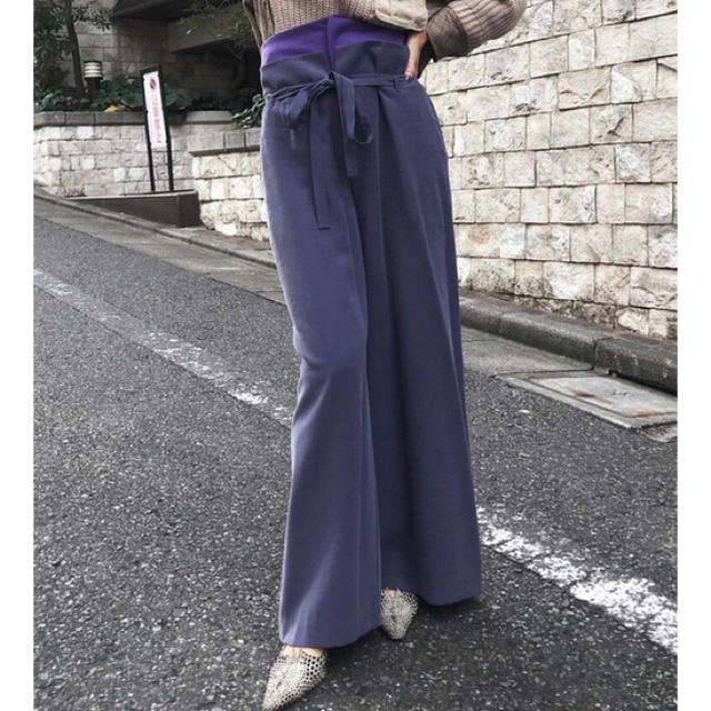 Ameri VINTAGE(アメリヴィンテージ)の専用 AMERI WAIST LAYERED WIDE PANTS レディースのパンツ(カジュアルパンツ)の商品写真