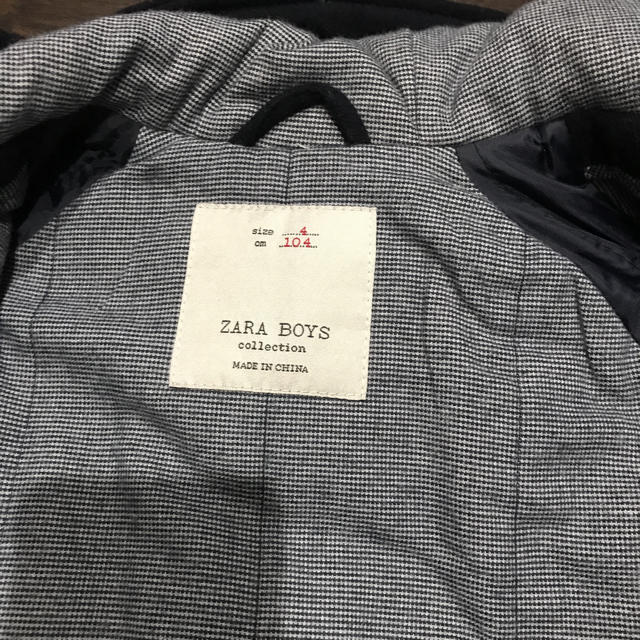 ZARA(ザラ)のセール‼️新品タグ付 ZARA フード付きオーバーコート 100 キッズ/ベビー/マタニティのキッズ服男の子用(90cm~)(コート)の商品写真