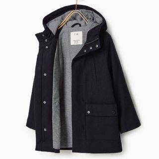 ザラ(ZARA)のセール‼️新品タグ付 ZARA フード付きオーバーコート 100(コート)