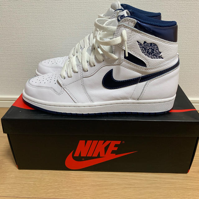 NIKE(ナイキ)のNIKE AIR JORDAN 1 OG メタリックブルー  メンズの靴/シューズ(スニーカー)の商品写真