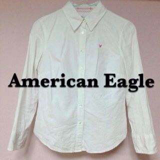 アメリカンイーグル(American Eagle)のAE コットンシャツ ■ホワイト■(シャツ/ブラウス(長袖/七分))