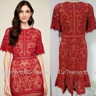 タダシショウジ(TADASHI SHOJI)の2018年 新品 TADASHISHOJI タダシ 美刺繍ワンピース(ひざ丈ワンピース)