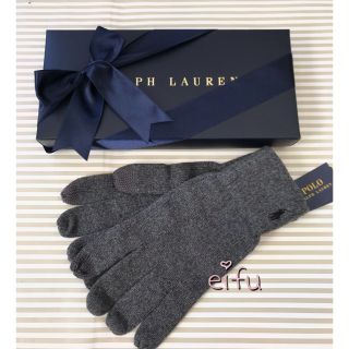 ラルフローレン(Ralph Lauren)のうさばんだ様専用ラルフローレン  手袋  メンズ POLO フリー グレー(手袋)