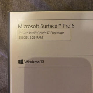 マイクロソフト(Microsoft)のsurface pro6 フワ夫様(ノートPC)
