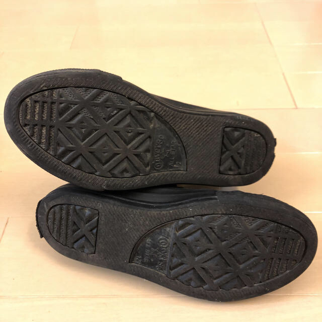 CONVERSE(コンバース)のコンバース キッズ18cm 黒✖︎ブロンズ used サイドジップ キッズ/ベビー/マタニティのキッズ靴/シューズ(15cm~)(スニーカー)の商品写真