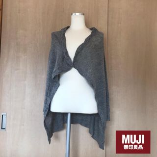 ムジルシリョウヒン(MUJI (無印良品))の【無印良品】アルパカ混長袖カーディガン/グレー/size:M(カーディガン)