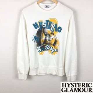 ヒステリックグラマー(HYSTERIC GLAMOUR)の新品同様品 ヒステリックグラマー 長袖スウェット トレーナー ホワイト サイズS(スウェット)