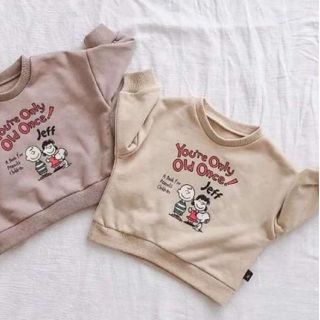 子供 スヌーピー SNOOPY 裏起毛 トレーナー【80サイズ、100サイズ】(その他)