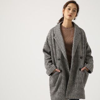 アズールバイマウジー(AZUL by moussy)の新品 AZUL BY MOUSSY 
チェックWテーラードオーバーコート
(テーラードジャケット)