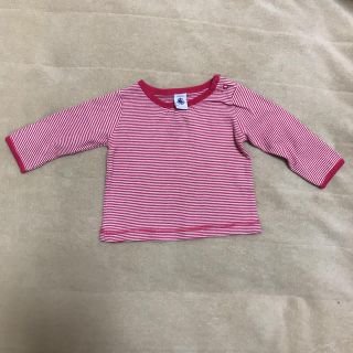 プチバトー(PETIT BATEAU)の【美品】PETIT BATEAU トップス ボーダーロンT 74 12m(シャツ/カットソー)