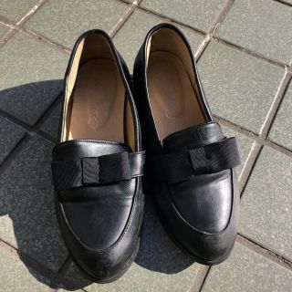 ダブルクローゼット(w closet)のw closet 合皮 リボンローファー(ローファー/革靴)