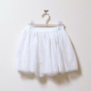 ギャップキッズ(GAP Kids)のsouthern様専用♡GAPfit♡１２０♡チュールスカート・ラメホワイト(スカート)