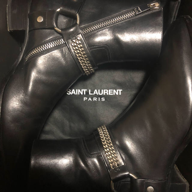 Saint Laurent(サンローラン)のサンローラン チェーン リングブーツ デニム シャツ ヴァンパイア テディ メンズの靴/シューズ(ブーツ)の商品写真