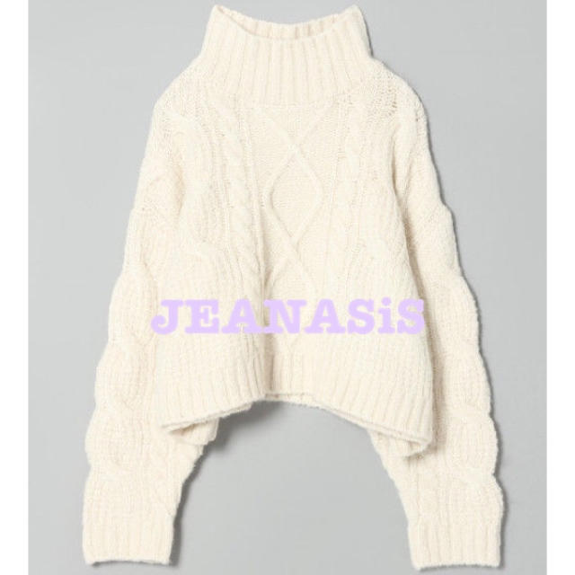 JEANASiS♡ハイネックケーブルショートニット