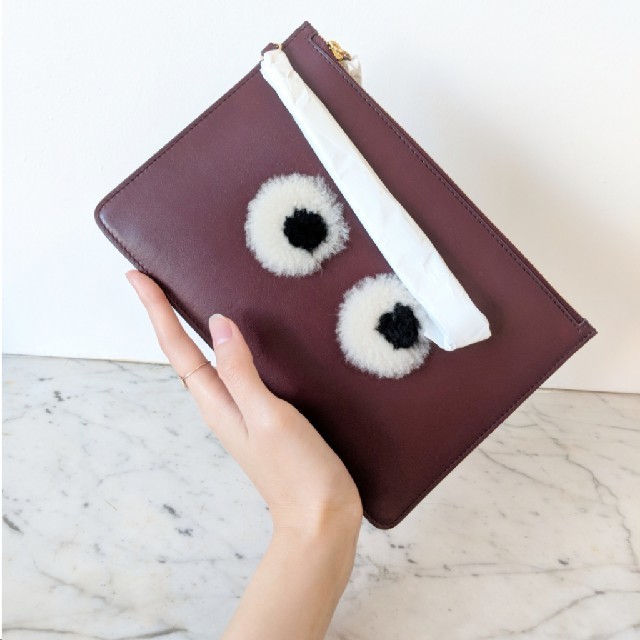 【新品】Anya Hindmarch シャーリング EYES クラッチバッグ