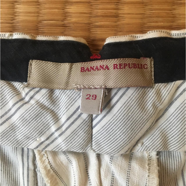 Banana Republic(バナナリパブリック)のBanana Republic ホワイト ストライプ パンツ メンズのパンツ(スラックス)の商品写真