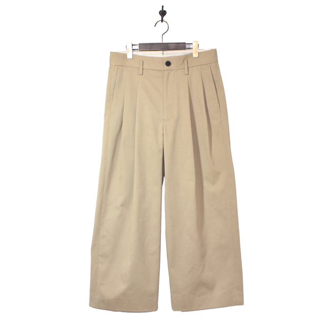 uru 2TUCK WIDE PANTS タックパンツ ワイドパンツ ベージュ