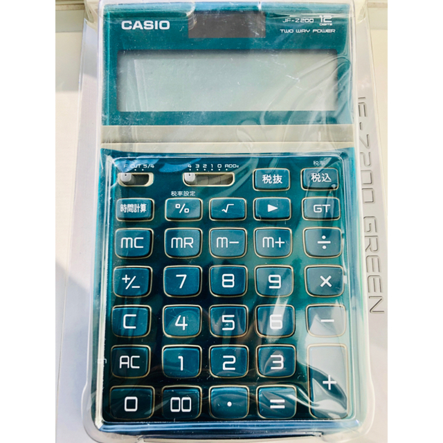 CASIO(カシオ)の【新品】※値下げ※CASIO 電卓 ジャストタイプ 12桁 グリーン 計算機 インテリア/住まい/日用品のオフィス用品(オフィス用品一般)の商品写真