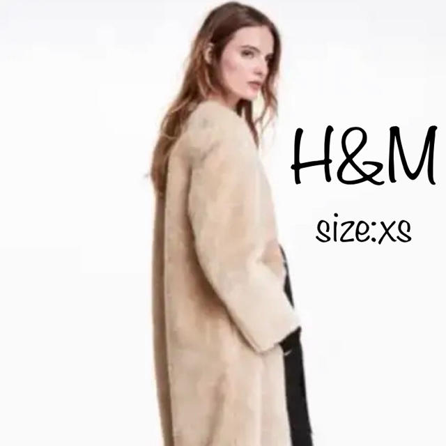 極美品 H&M FAKE FUR COAT エコ フェイクファーコート XS 1