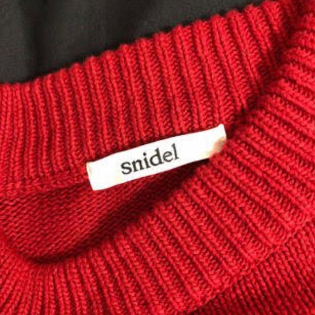 SNIDEL(スナイデル)のsnidel ニットロンパース (赤) レディースのパンツ(オールインワン)の商品写真