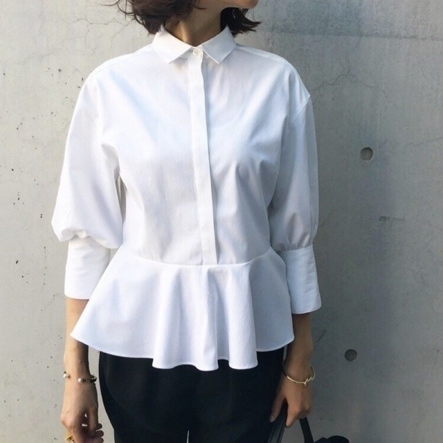 美しい DEUXIEME コラボペプラムシャツ KU-UM×金子麻貴 - CLASSE カットソー(長袖/七分)
