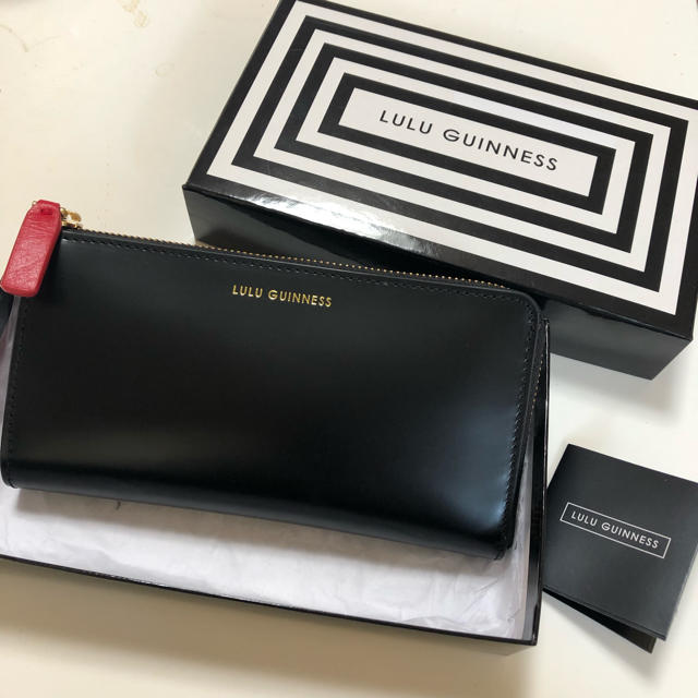 【新品未使用レア】ルルギネス Lulu Guinness レザー 財布 ブラック