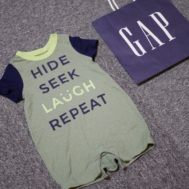 babyGAP(ベビーギャップ)のGAP 半袖カバーオール 6-12m 70 キッズ/ベビー/マタニティのベビー服(~85cm)(カバーオール)の商品写真