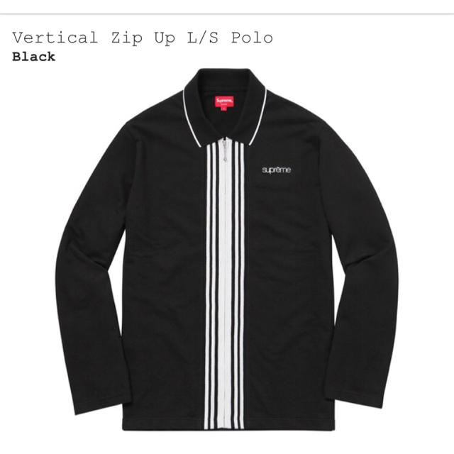 Supreme 16aw Vertical Zip Up L/S Polo M