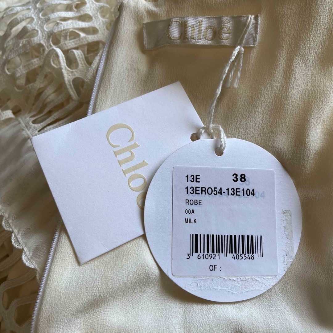 Chloe(クロエ)の新品♡ クロエ  ドレス ワンピース 38 ホワイト レディースのワンピース(ひざ丈ワンピース)の商品写真