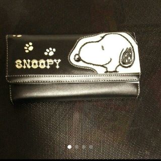 スヌーピー(SNOOPY)のスヌーピー　長財布　黒(財布)