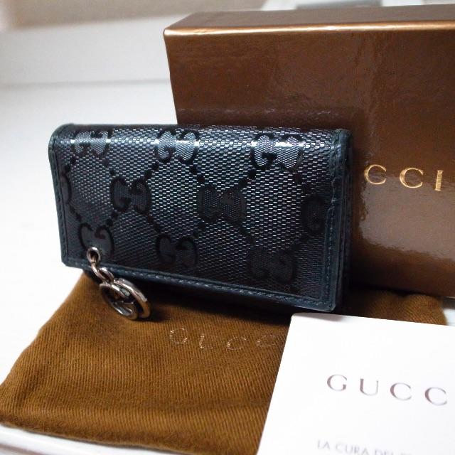 Gucci(グッチ)の正規品♡最安値♡グッチ　キーケース　インプリメ　GG柄　黒　バッグ　財布　小物 レディースのファッション小物(キーケース)の商品写真