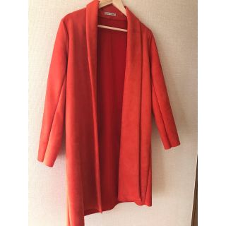 ザラ(ZARA)の【ZARA 】ロング コート フェイクスエード アウター (ロングコート)