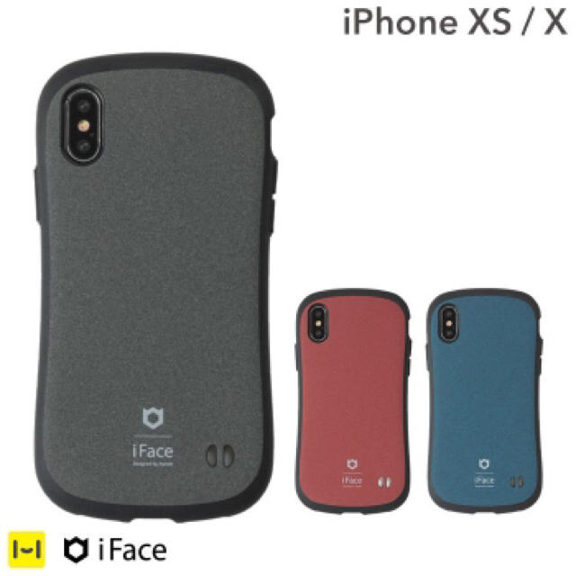 iPhoneXS/X兼用 iface センスグレー&レッド セット 1