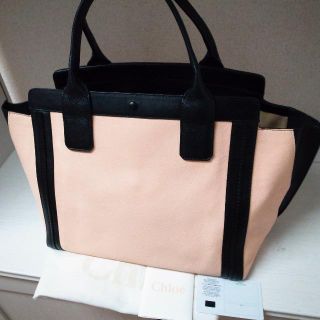 クロエ(Chloe)の正規品♡美品♡クロエ　アリソン　ピンク　バイカラー　黒　バッグ　財布　アリス(ハンドバッグ)