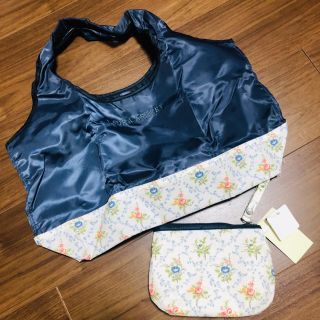 ローラアシュレイ(LAURA ASHLEY)のローラアシュレイ新品未使用エコバッグネイビー(エコバッグ)