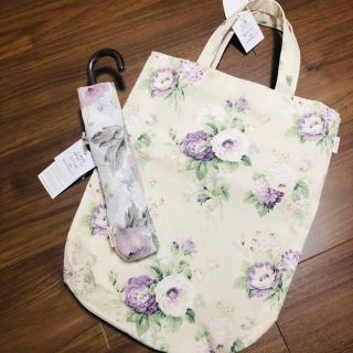 ローラアシュレイ(LAURA ASHLEY)のローラアシュレイ新品未使用折り畳み傘バッグのセット(傘)