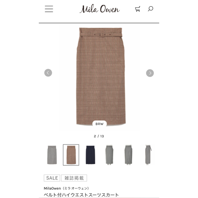 Mila Owen(ミラオーウェン)の【Mila Owen】チェックスカート レディースのスカート(ひざ丈スカート)の商品写真