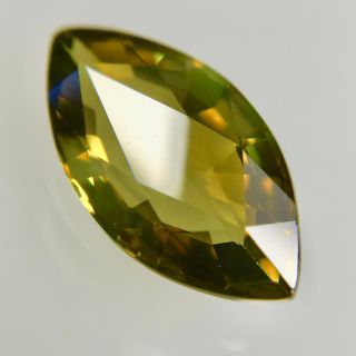 芳醇なオリーブ色 2.1ct UP 天然 クリソベリル ルース 鑑別付(リング(指輪))