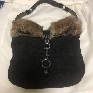 コーチ(COACH)のかにっこ様専用コーチ ファーショルダー中古(ショルダーバッグ)