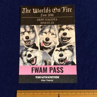 マンウィズアミッション(MAN WITH A MISSION)のマンウィズ ファンウィズ限定 布製ステッカー 未使用(ミュージシャン)